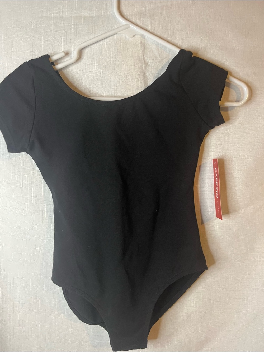 Capezio Black Short Sleeve Leotard Bodysuit